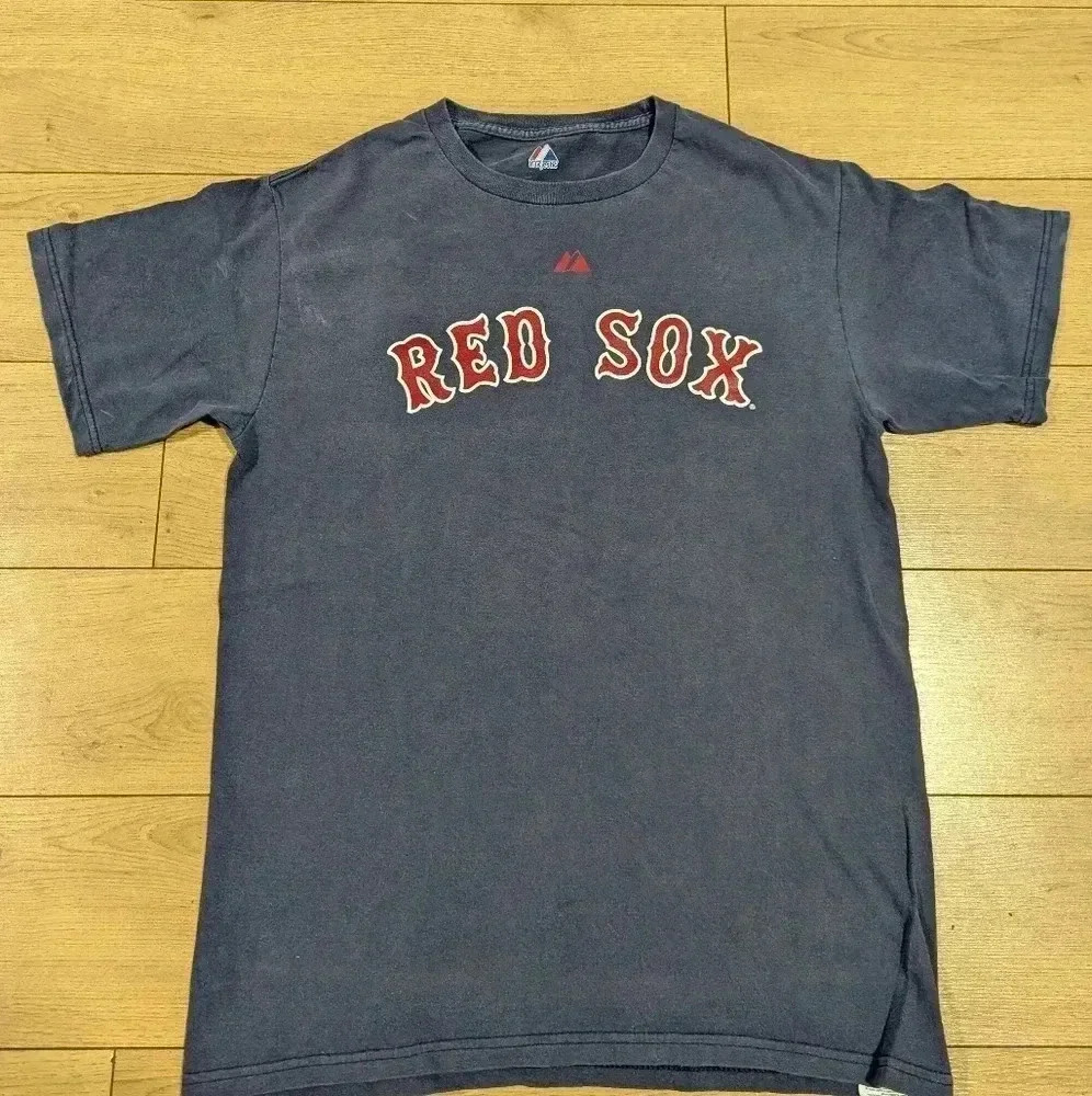 Vintage Boston Red Sox Majestic Baseball T Shirt  #15 Dustin Pedroia Mens M